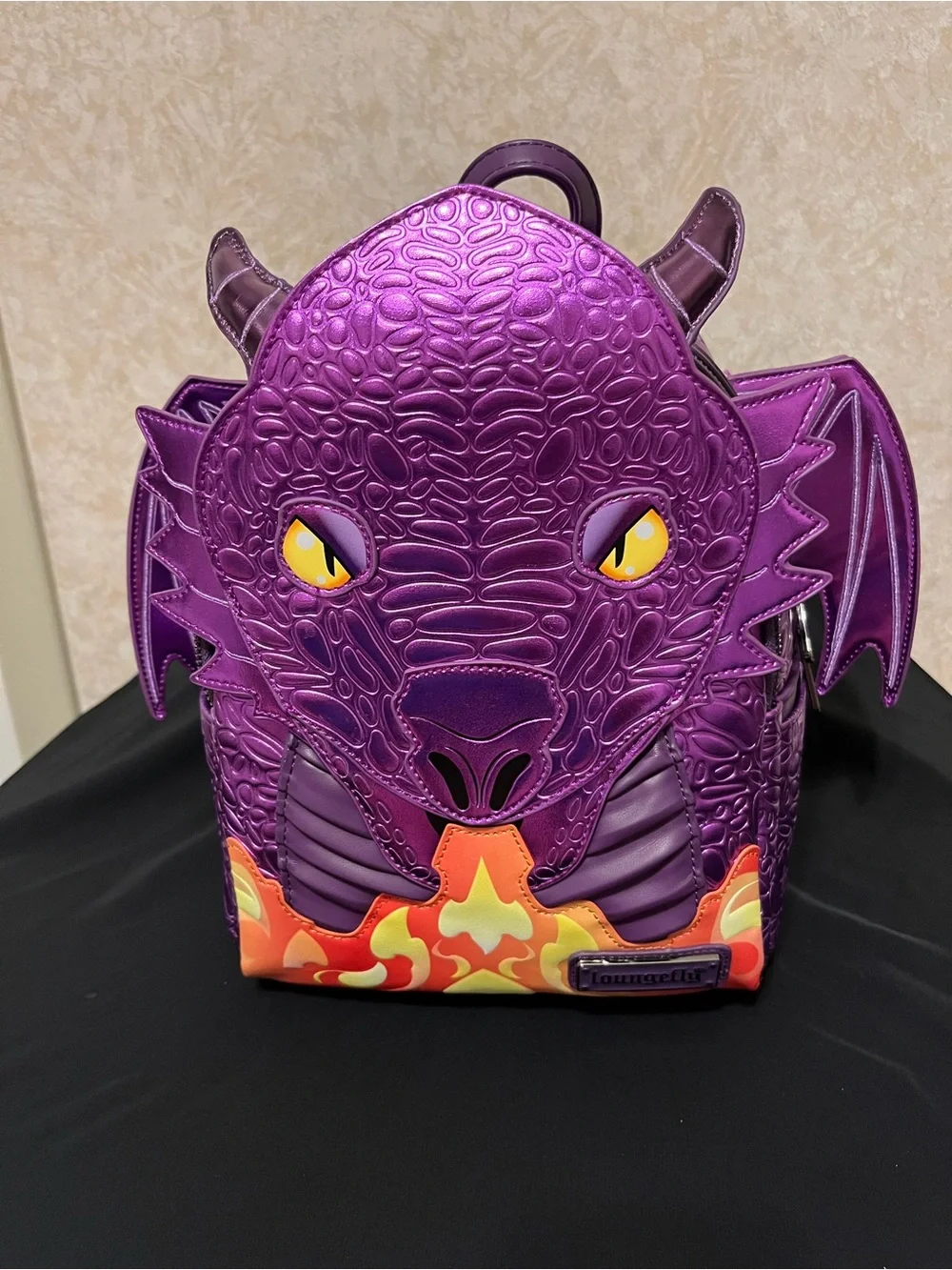 Purple Dragon Kids Backpack by Loungefly - Playful Flame Design